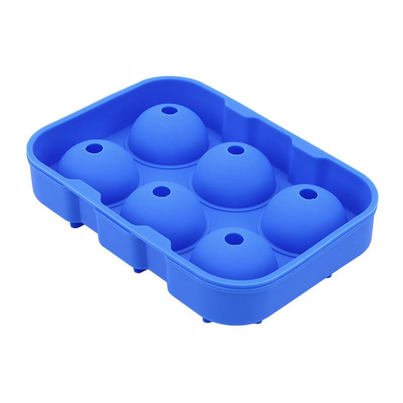 Whiskey Cocktail Big Ice Cube Tray 6 Holes Ice Cube Form Round