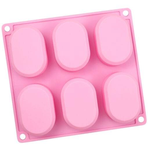 Vedini 6 Cavity small Oval DIY handmade essential oil soap mold(Appox 60-70gm per cavity) JKB-999 - Image 5