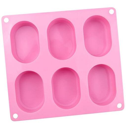 Vedini 6 Cavity small Oval DIY handmade essential oil soap mold(Appox 60-70gm per cavity) JKB-999 - Image 2