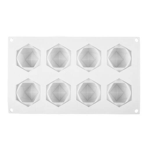 Vedini 8 Cavity Multilateral Diamond Cube Mold-Food Grade Material Baking Mould-Aromatherapy plaster Tools-Epoxy Mold-Candle Making Mold JKB-178 - Image 4