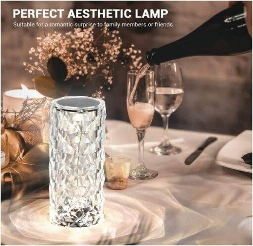 Crystal Table Lamp,16 Colors Changing RGB Touch JKB 1008 - Image 3