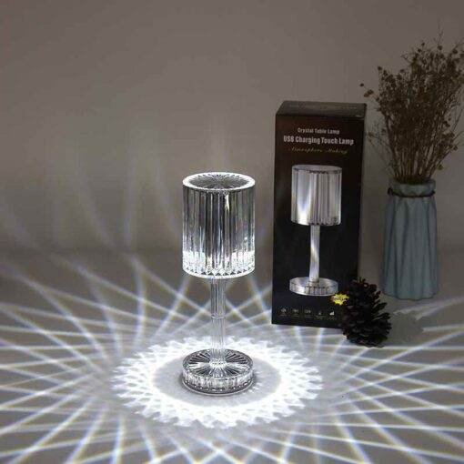 Crystal Table Lamp Rose Lamp with Touch Control, Led Crystal Table Lamp JKB 1009 - Image 9