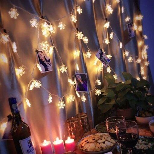 Snow Flake String Lights for Indoor jkb-1017 - Image 2
