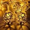 Golden Metal Star Ball String Indoor Decoration Lights