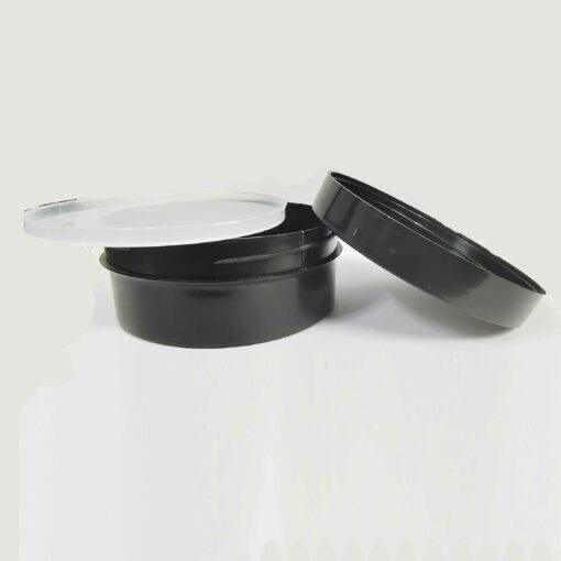 Body Butter Jar 200ml Black with Lid (Like Body Shop jar) - Image 2