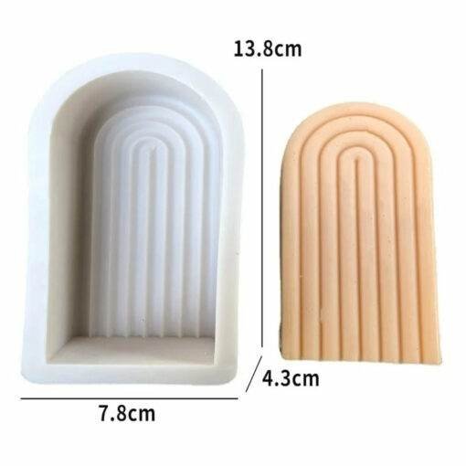 Vedini U Shape Ark Long Wave Candle Mold,Pillar Candle Mold, Geometric Line Candle Mold, Food Grade Silicone Candle Mold, Soy Wax Candle Mold , DIY - Image 4
