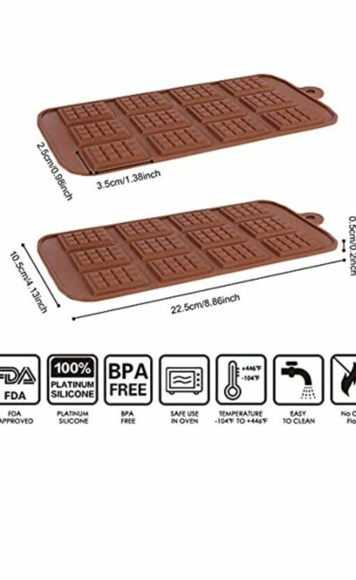 Vedini Cadbury Silicone Mini Chocolate 12 Cavity Cadbury Brown Chocolate Mold JKB-619 - Image 5