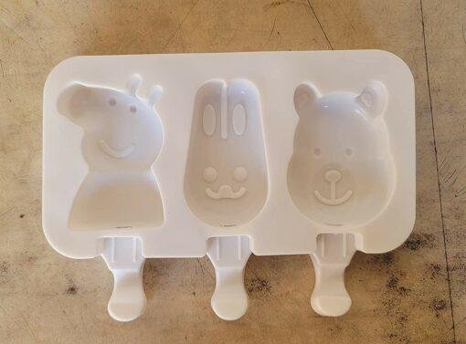 Vedini 3 Cavity Peppa Pig and Family Shape Silicone Popsicle and Cakesicle Molds Easy Ice Cream Bar Mould JKB-616 - Image 3