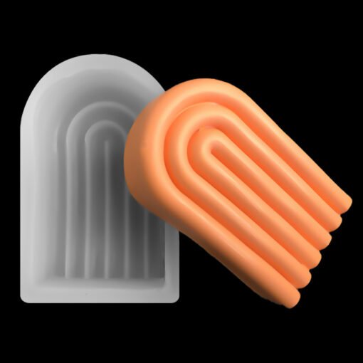VEDINI U SHAPE ARK WAVE CANDLE MOLD,PILLAR CANDLE MOLD, GEOMETRIC LINE CANDLE MOLD, FOOD GRADE SILICONE CANDLE MOLD, SOY WAX CANDLE MOLD , DIY - Image 3