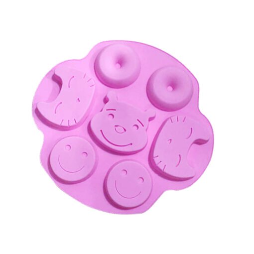 Vedini 7 Cavity Smiley Panda Silicone Cake Mold Large Baking Pan Non-stick Mold JKB-183 - Image 3