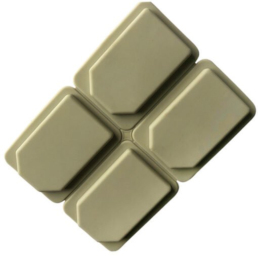 Vedini 4 Cavity Rectangular Leaf Wax DIY Silicone Mold JKB-222 - Image 3