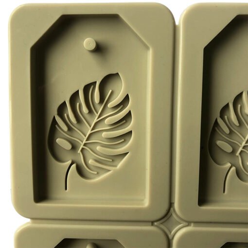 Vedini 4 Cavity Rectangular Leaf Wax DIY Silicone Mold JKB-222 - Image 2