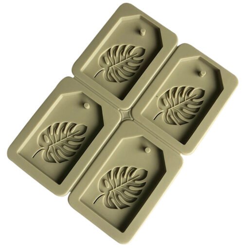 Vedini 4 Cavity Rectangular Leaf Wax DIY Silicone Mold JKB-222 - Image 4