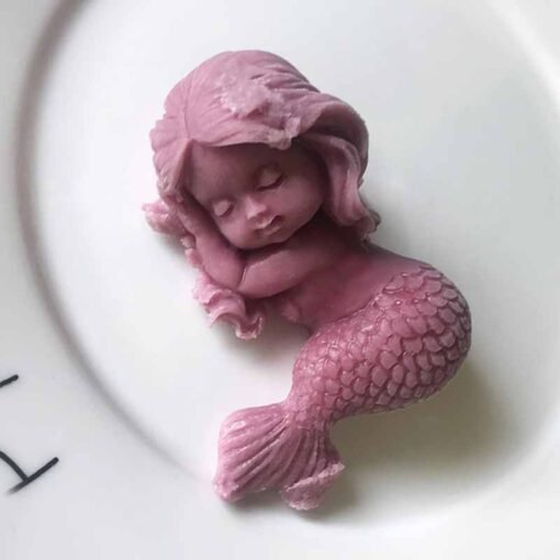 Vedini Silicone Mermaid Fondant Mold Cute 3D Sleeping Baby Girl Mold 209 - Image 5