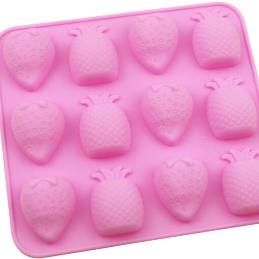 Vedini 12 strawberry pineapple silicone cake mold chocolate ice tray mold JKB-603 - Image 4