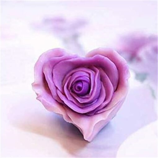 Vedini Heart Flower Silicone Candle Mold 3D Rose Candle Mold Code 158 - Image 2