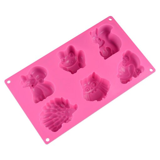 Vedini 6 Cavity cartoon animal shape cake mold frog kangaroo and other baking molds (125 to 130 GM APPOX)JKB-180 - Image 2