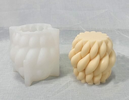 3D Twirl Raindrop Shape Silicone Candle Mold