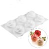 6 Cavity rose silicone mold