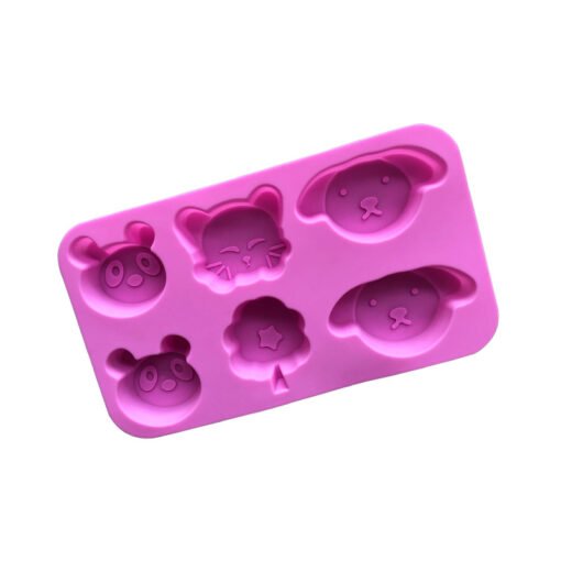 Vedini 6 Cavity Cartoon Elephant Cat Dog Papi Silicone Cake Mold JKB-611 - Image 5