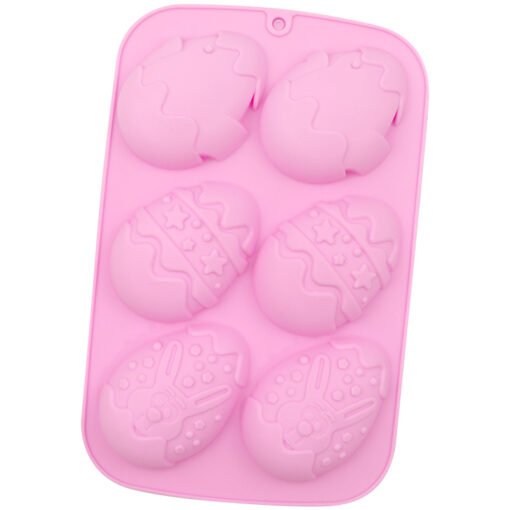 Vedini 6 Cavity Easter Egg Silicone Cake Mold Rabbit Shape Pudding Baking JKB-303 - Image 3