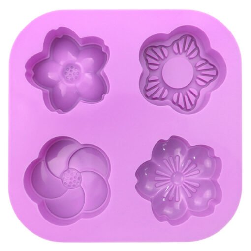Vedini 4 Cavity different flowers silicone cake mold JKB-614 - Image 5