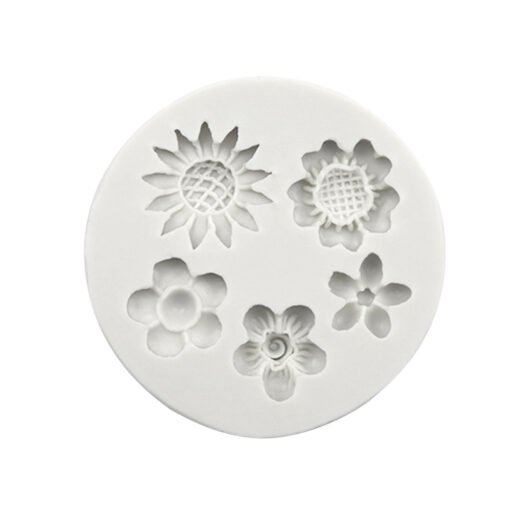 Vedini 5 Cavity sunflower flowers handmade glue mold creative cake decoration mold silicone chocolate mold 202 - Image 4