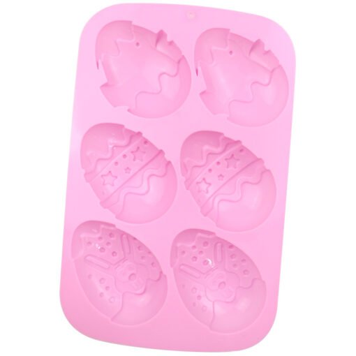 Vedini 6 Cavity Easter Egg Silicone Cake Mold Rabbit Shape Pudding Baking JKB-303 - Image 2