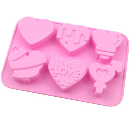 Vedini 6 Cavity different love silicone cake mold JKB-606 - Image 3