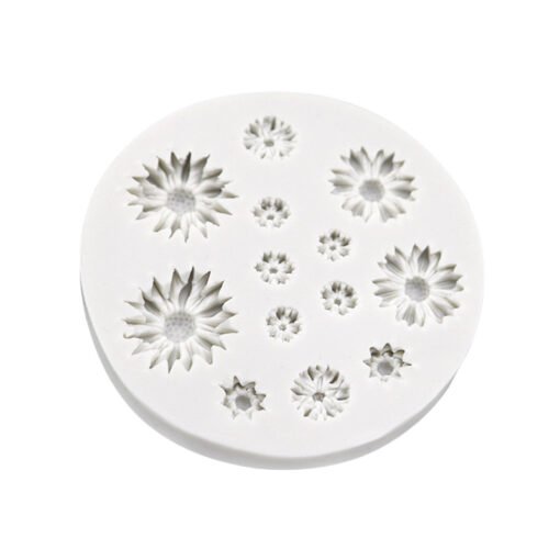 Vedini 13 Cavity Flower Fondant Cake Molds, Daisy Flower,Candy Silicone Molds 201 - Image 3