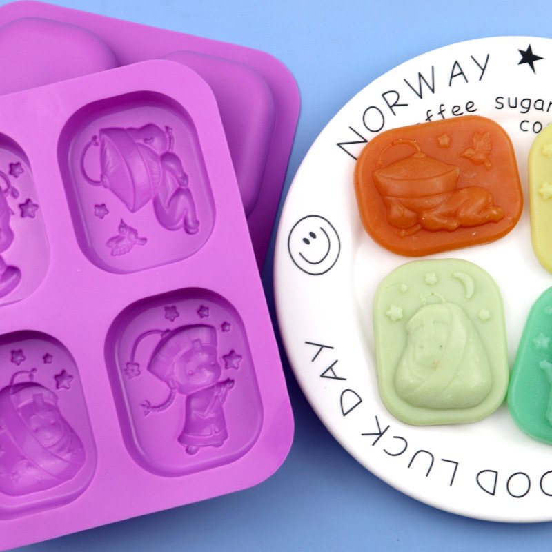thumbnail image 2 of 4-Piece Silicone Freshie Soap Molds - Animal Shapes For DIY Soap, Chocolate & Crafts 2 of 9