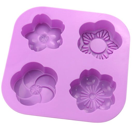 Vedini 4 Cavity different flowers silicone cake mold JKB-614 - Image 6