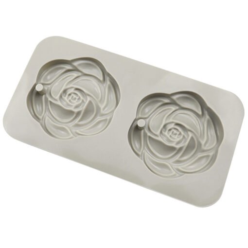 Vedini 2 Cavity Camellia Silicone Candle Mold for Handmade Candle Molds JKB-181 - Image 3