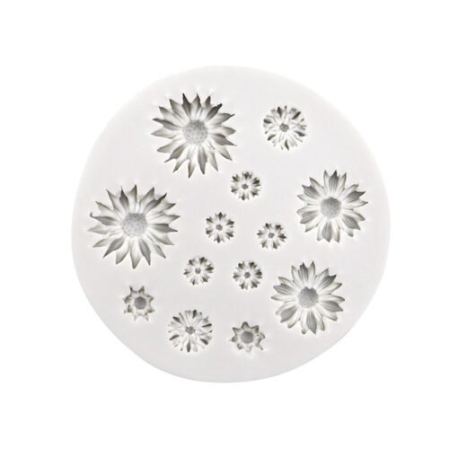 Vedini 13 Cavity Flower Fondant Cake Molds, Daisy Flower,Candy Silicone Molds 201 - Image 4