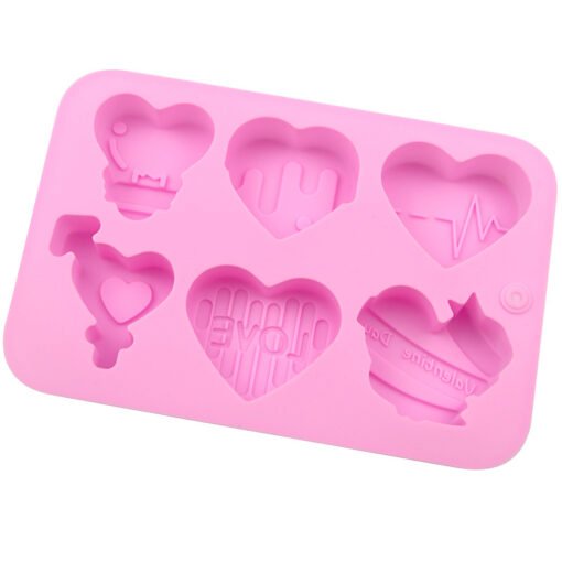 Vedini 6 Cavity different love silicone cake mold JKB-606 - Image 2