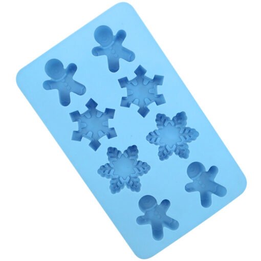 Vedini 8 Cavity Snowflake & Gingerbread Silicone Mould JKB-179 - Image 4