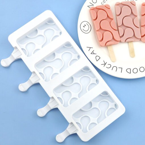 4 cavity Big size water pattern ice cream mold