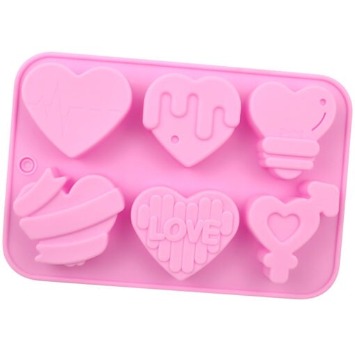 Vedini 6 Cavity different love silicone cake mold JKB-606 - Image 5