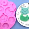 7 Cavity Smiley Panda Silicone Cake Mold