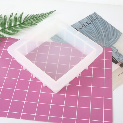 Vedini 6 Inch Large Square Silicone Mold for Resin Art, Square Cube Soap Silicone Mold JKB-500 - Image 5