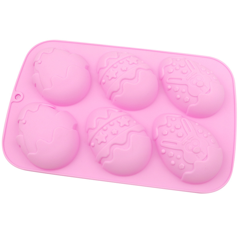 6 Cavities Easter Eggs Silicone Soap Mold Rabbit Soap Mold Silicone Molds  Egg Plaster Mold Ice Mold Silicone Mold Resin Mold Candle Mold 