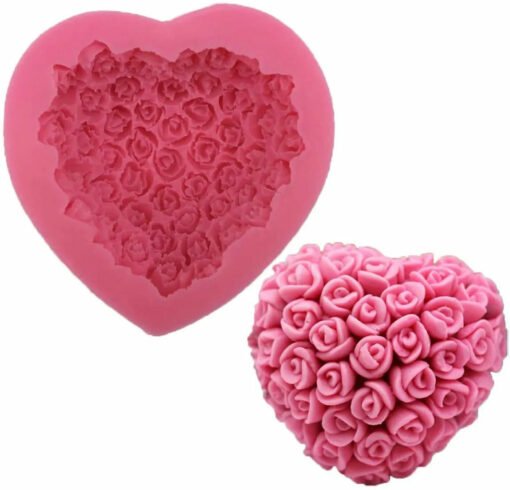 3D Rose Flower Candle Mold