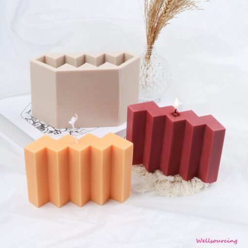 Wave Shape Non-Stick Curve Candle Mold