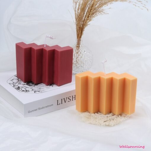 Veddini Wave Shape Non-Stick Curve Silicone Candle Mold Code 160 - Image 5