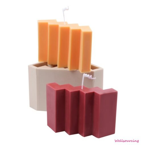 Veddini Wave Shape Non-Stick Curve Silicone Candle Mold Code 160 - Image 2