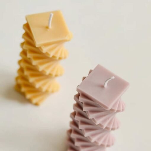 Vedini Rotating blocks art pillar silicone candle mold (1 Cavity ) Code 159 - Image 5