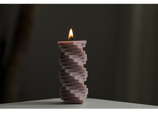 Vedini Rotating blocks art pillar silicone candle mold (1 Cavity ) Code 159 - Image 4