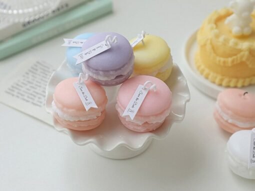 Vedini Macaron Silicone Candle Mold, Scented Candles, Dessert Candle, Colorful Candle, Home Decor, Cute Candles, Gift For Her, Code 137 - Image 3