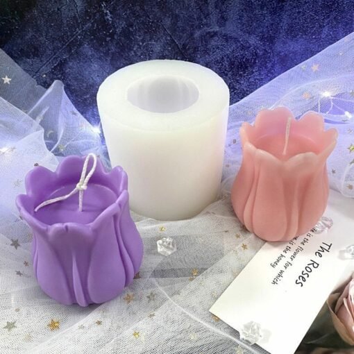 Vedini Tulip Flower Candle Silicone Mold (1 cavity ) 150 - Image 3