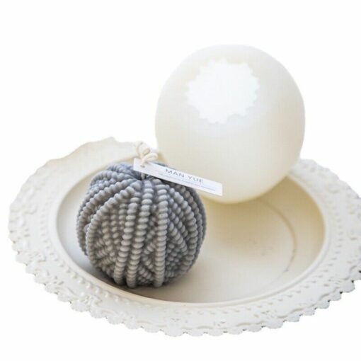 Vedini 3D wool ball mold DIY aromatherapy candle Christmas ball silicone mold Code 104 - Image 2